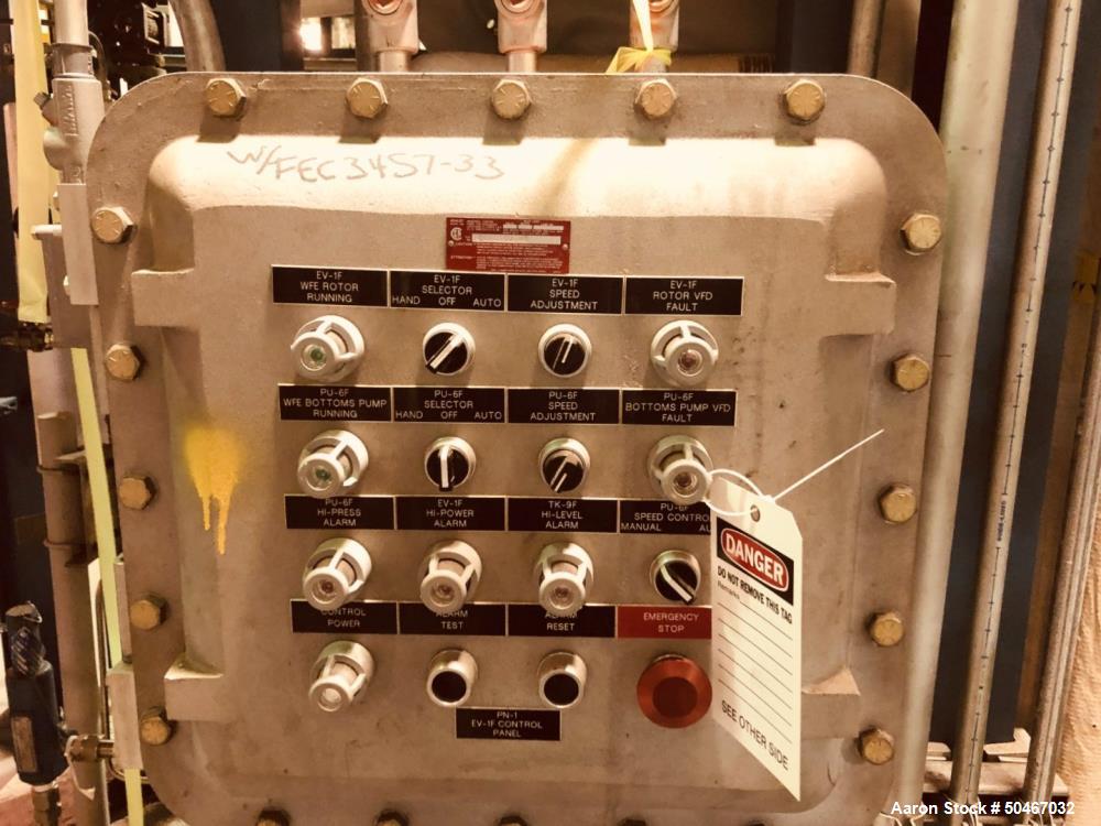 Used Pfaudler 1.2 Square Foot Wiped Film Evaporator System.