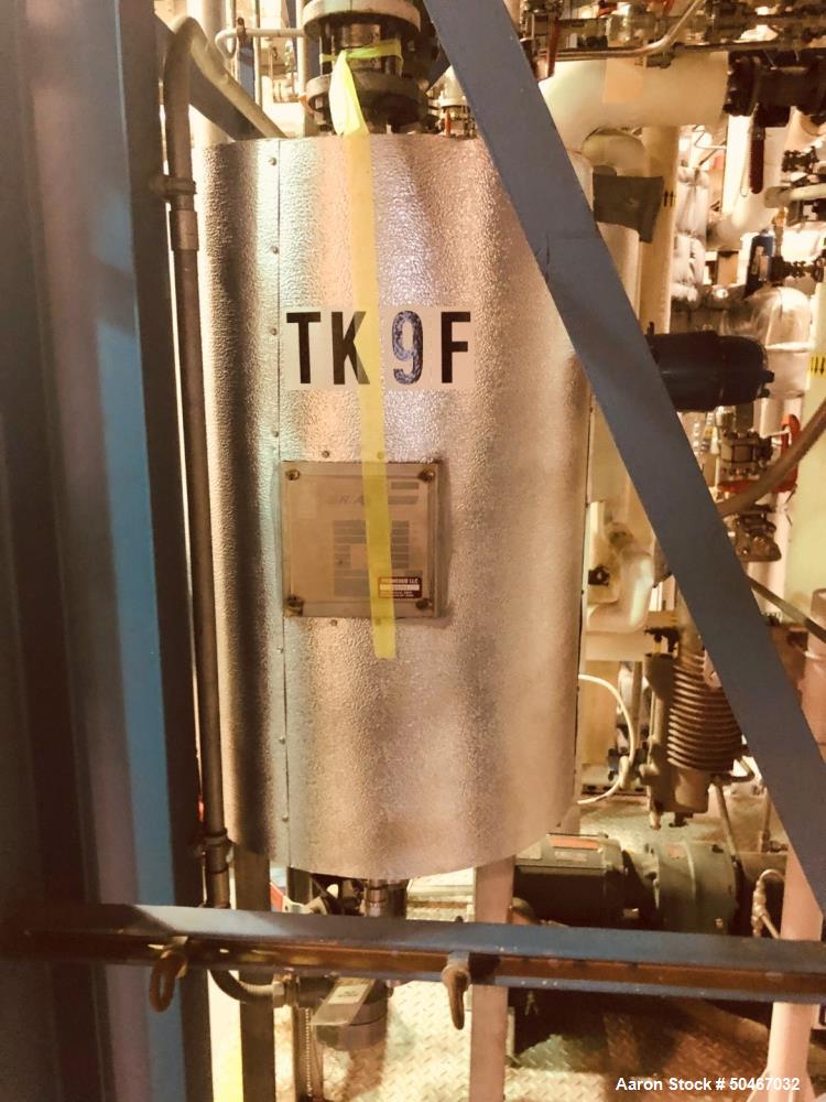 Used Pfaudler 1.2 Square Foot Wiped Film Evaporator System.
