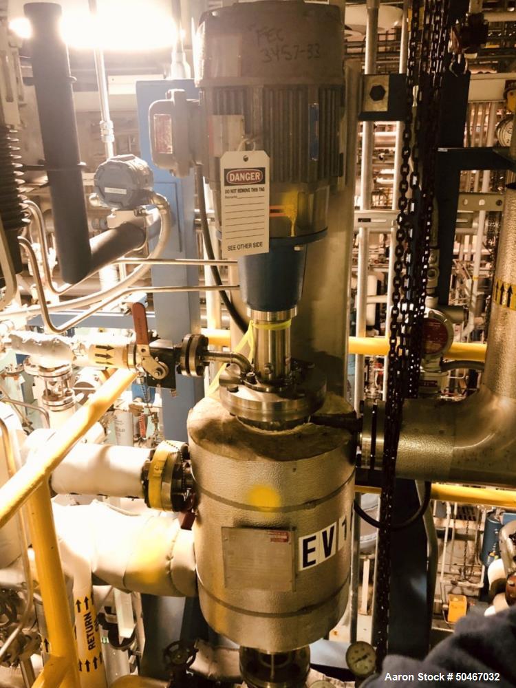 Used Pfaudler 1.2 Square Foot Wiped Film Evaporator System.