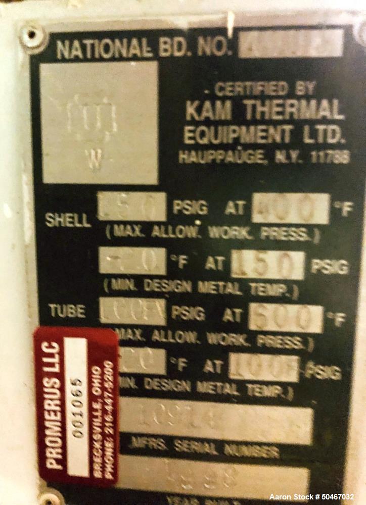 Used Pfaudler 1.2 Square Foot Wiped Film Evaporator System.