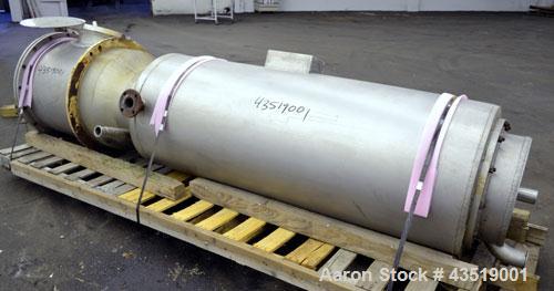Used Votator Turba-Film Agitated Thin Film Evaporator, Model 18-072, 316L Stainless Steel.  26 Square feet heat transfer area. (1) 18” Diameter x 72” long vertical chamber with a 4 point rotor. Inter...