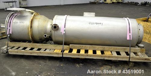 Used Votator Turba-Film Agitated Thin Film Evaporator, Model 18-072, 316L Stainless Steel.  26 Square feet heat transfer area. (1) 18” Diameter x 72” long vertical chamber with a 4 point rotor. Inter...