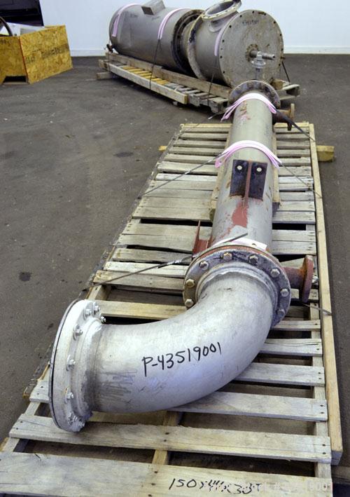 Used Votator Turba-Film Agitated Thin Film Evaporator, Model 18-072, 316L Stainless Steel.  26 Square feet heat transfer area. (1) 18” Diameter x 72” long vertical chamber with a 4 point rotor. Inter...