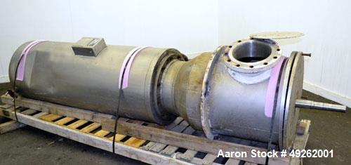 Used Votator Turba-Film Agitated Thin Film Evaporator, Model 18-072. 316L Stainless steel. 26 square feet heat transfer area. (1) 18" diameter x 72" long vertical chamber with a 4 point rotor. Intern...
