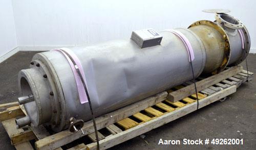 Used Votator Turba-Film Agitated Thin Film Evaporator, Model 18-072. 316L Stainless steel. 26 square feet heat transfer area. (1) 18" diameter x 72" long vertical chamber with a 4 point rotor. Intern...