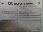 Used- Alfa-Laval Centri-Therm Centrifugal Evaporator, Model CT-6