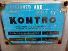 Used Kontro Thin Film Evaporator, Model 10