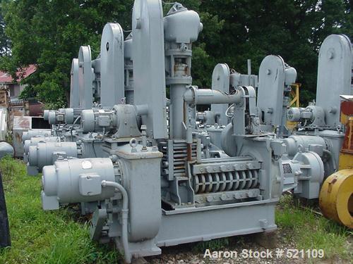 USED: Anderson Duo 33 expeller press. Unit equipped with feeder, short vertical barrels, horizontal barrels, 50 hp drive, 440/3/60. Previously used in a rendering application.