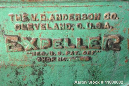 Used-Anderson Expeller, 55" Duo. 1.5 to 2 tons of meal and oil per hour, capacity 8761. Manufactured circa 1960. Having a 6"...