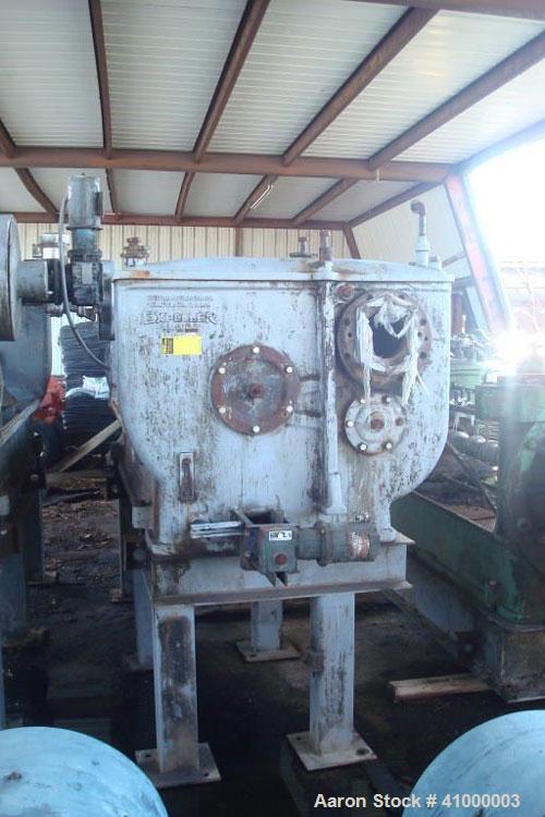 Used Anderson Expeller, 55" Duo. 1.5 to 2 tons of meal and oil per hour, capacity 9879. Manufactured circa 1960. Having a 6" diameter x 55" long tapered expeller press shaft powered by a 75 hp, 1775 ...
