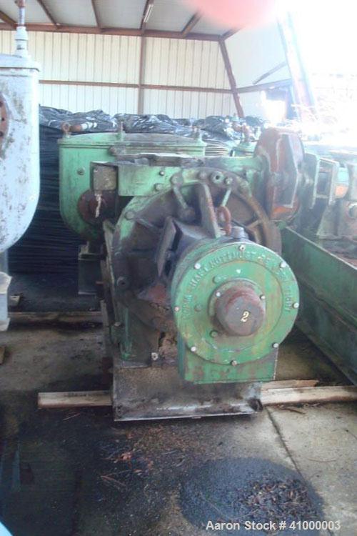 Used Anderson Expeller, 55" Duo. 1.5 to 2 tons of meal and oil per hour, capacity 9879. Manufactured circa 1960. Having a 6" diameter x 55" long tapered expeller press shaft powered by a 75 hp, 1775 ...