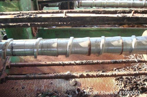 Used Anderson Expeller, 55" Duo. 1.5 to 2 tons of meal and oil per hour, capacity 9879. Manufactured circa 1960. Having a 6" diameter x 55" long tapered expeller press shaft powered by a 75 hp, 1775 ...