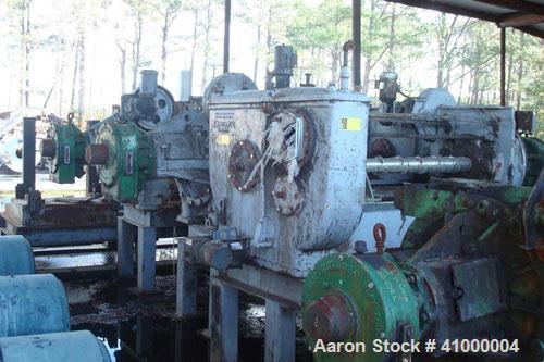 Used Anderson Expeller, 55" Duo. 1.5 to 2 tons of meal and oil per hour, capacity 8831. Manufactured circa 1960. Having a 6" diameter x 55" long tapered expeller press shaft powered by a 75 hp, 1775 ...