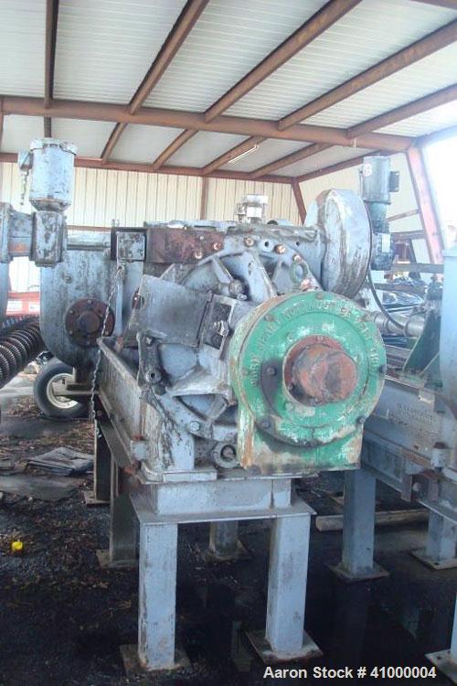 Used Anderson Expeller, 55" Duo. 1.5 to 2 tons of meal and oil per hour, capacity 8831. Manufactured circa 1960. Having a 6" diameter x 55" long tapered expeller press shaft powered by a 75 hp, 1775 ...