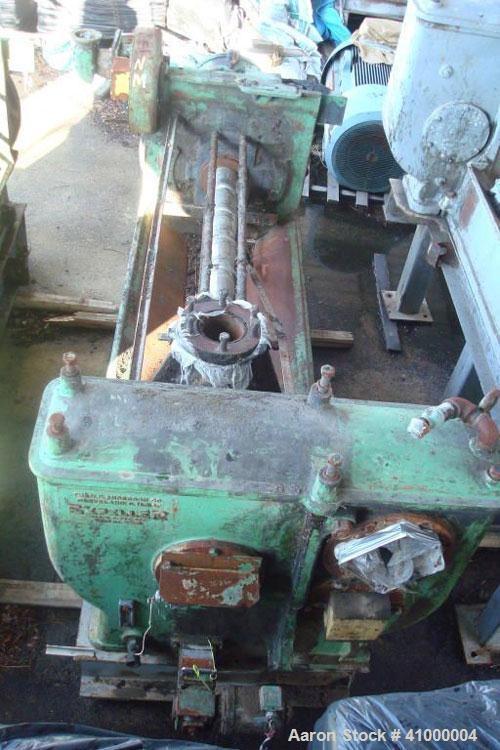 Used Anderson Expeller, 55" Duo. 1.5 to 2 tons of meal and oil per hour, capacity 8831. Manufactured circa 1960. Having a 6" diameter x 55" long tapered expeller press shaft powered by a 75 hp, 1775 ...