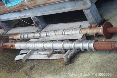 Used Anderson Expeller, 55" Duo. 1.5 to 2 tons of meal and oil per hour, capacity 8831. Manufactured circa 1960. Having a 6" diameter x 55" long tapered expeller press shaft powered by a 75 hp, 1775 ...