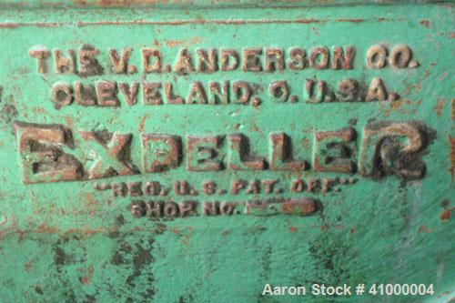 Used Anderson Expeller, 55" Duo. 1.5 to 2 tons of meal and oil per hour, capacity 8831. Manufactured circa 1960. Having a 6" diameter x 55" long tapered expeller press shaft powered by a 75 hp, 1775 ...