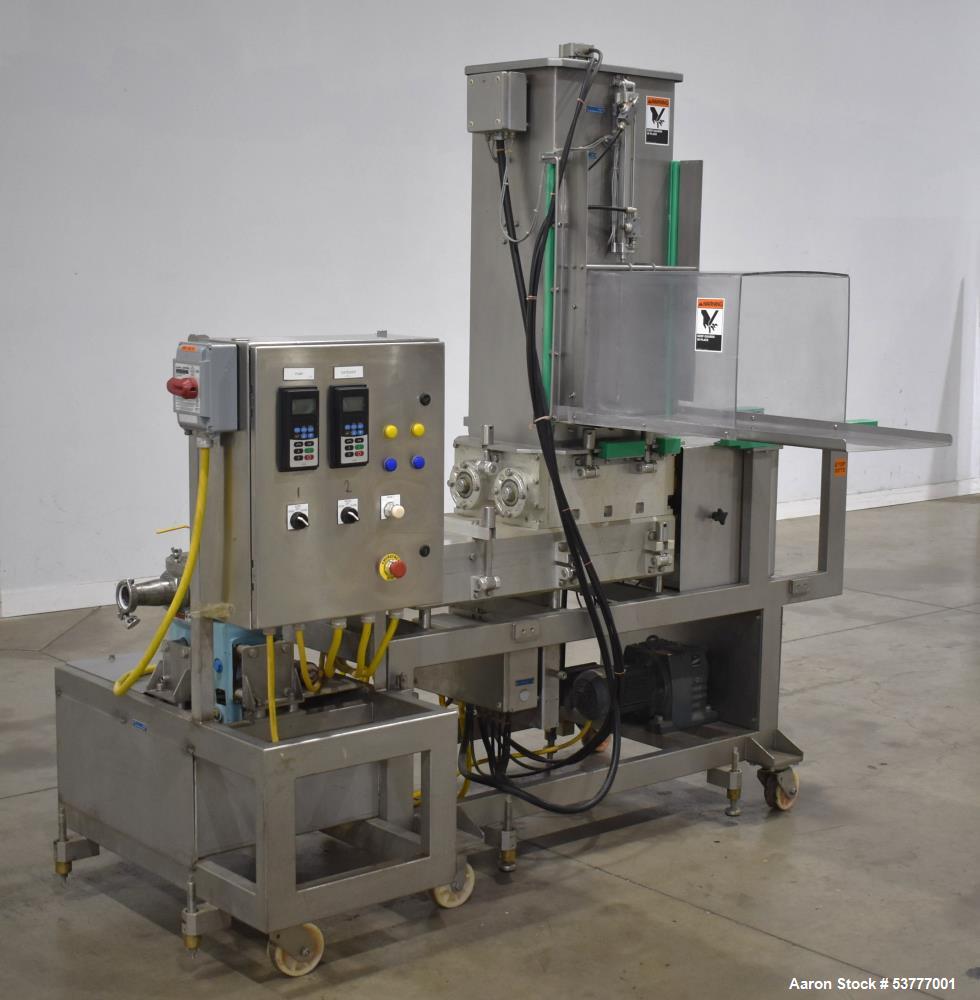 Used Shortening Extrusion System – Block Feed, Waukesha 064 PD Pump – Twin Feed Screws, Allen Bradley VFDs