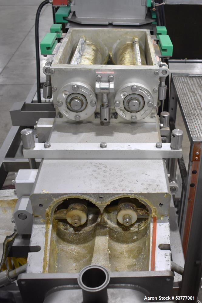 Used Shortening Extrusion System – Block Feed, Waukesha 064 PD Pump – Twin Feed Screws, Allen Bradley VFDs