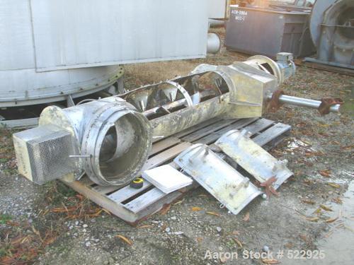 USED: Amandus Kahl continuous reciprocating feeder - paddle mixer,type M500, 316 stainless steel construction. Drive is Eurodrive,1740/118 rpm, 480 volt, 14.2 amps. Overall length is 157". Inlet is19...