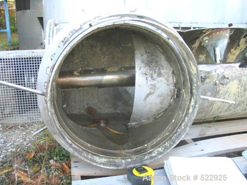 USED: Amandus Kahl continuous reciprocating feeder - paddle mixer,type M500, 316 stainless steel construction. Drive is Eurodrive,1740/118 rpm, 480 volt, 14.2 amps. Overall length is 157". Inlet is19...