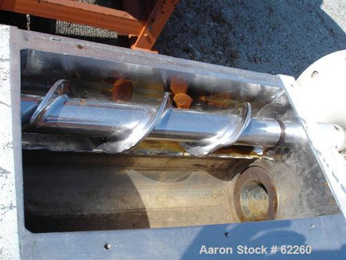Used Bonnot Type 6" Continuous Cooking Extruder. Stainless steel contact parts. 6 Jacketed barrel sections 24-1/2" long rated 250 psi (steam), 8' barrel length 122.5". 9" wide x 17" long feed throat ...