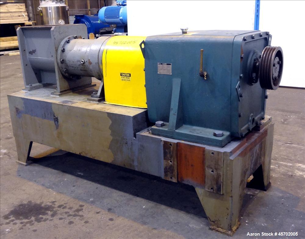 Used The Bonnot Co. Model 10 EXT Single Screw Extruder, Carbon Steel. 10" Diameter x 72" long screw, 7 to 1 L/D ratio. Missing grooved barrel sections. Driven by a 75hp, 3/60/230/460 volt, 1180 rpm m...