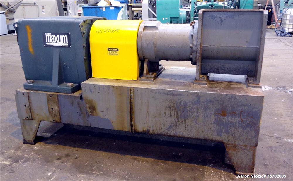 Used The Bonnot Co. Model 10 EXT Single Screw Extruder, Carbon Steel. 10" Diameter x 72" long screw, 7 to 1 L/D ratio. Missing grooved barrel sections. Driven by a 75hp, 3/60/230/460 volt, 1180 rpm m...
