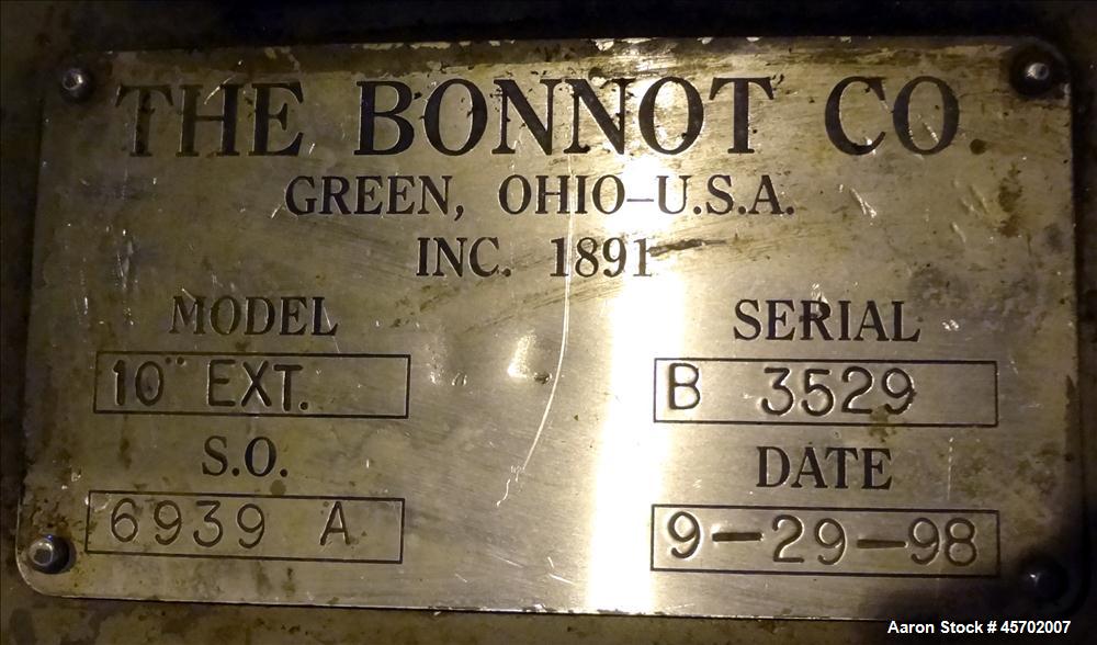 Used- Bonnot Co. Model 10 EXT Single Screw Extruder