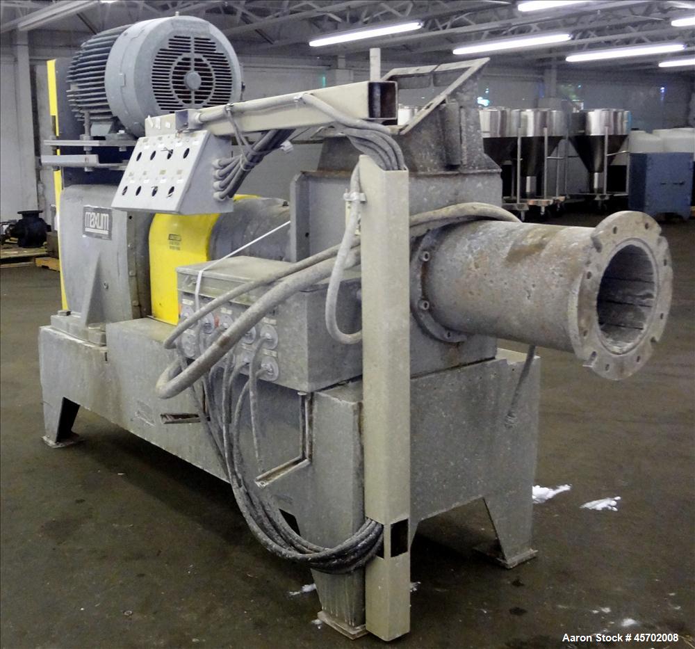 Used- Bonnot Co. Model 10 EXT Single Screw Extruder, Carbon Steel. 10" diameter x 72" long screw, 7 to 1 L/D ratio. (1) Groo...