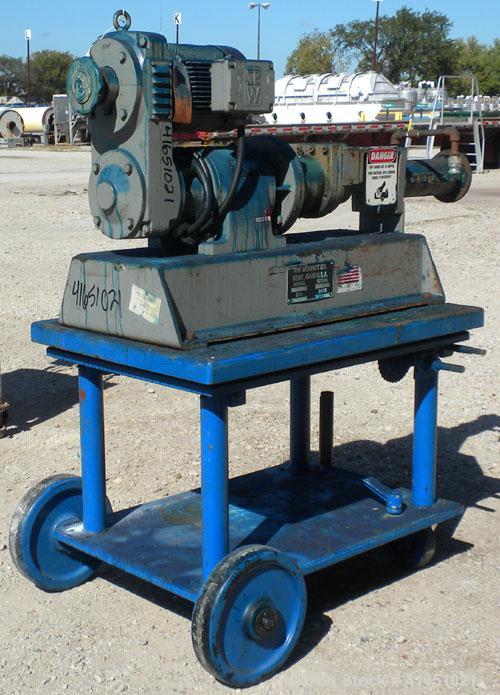 Used Bonnot 2" Single Packer Lab Extruder, model 2" LAB-W-PKR SS. Capacity 10 to 80 pounds per hour. Approximately 2" diameter x 20" long 15-5 PH stainless steel screw. 11" long section of carbon ste...