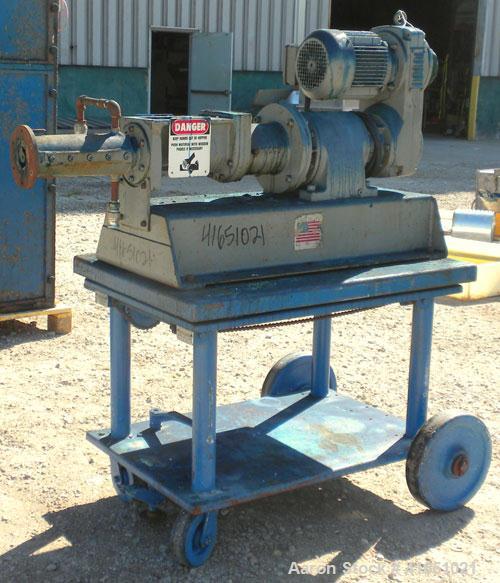 Used Bonnot 2" Single Packer Lab Extruder, model 2" LAB-W-PKR SS. Capacity 10 to 80 pounds per hour. Approximately 2" diameter x 20" long 15-5 PH stainless steel screw. 11" long section of carbon ste...