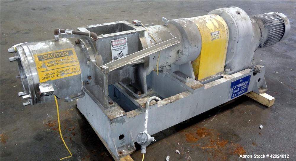 Used Stainless Steel Bonnot Extruder, Model 8-10-1/2