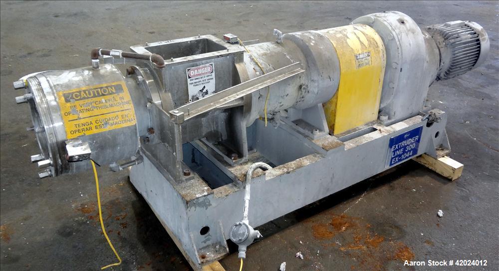 Used- Stainless Steel Bonnot Extruder, Model 8-10-1/2