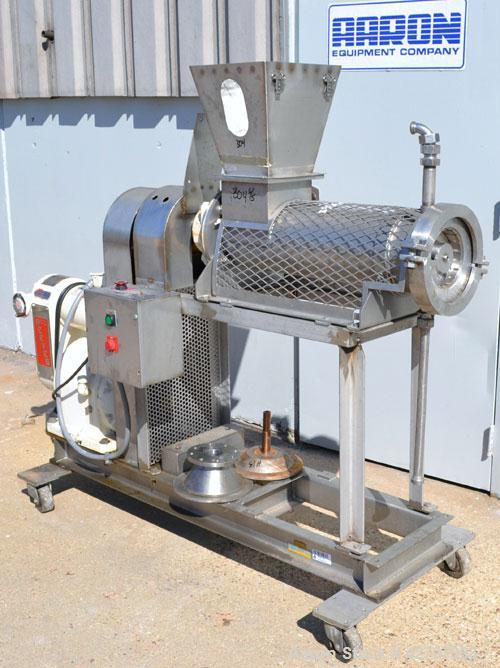 Used- Bonnot Type Extruder, Approximately 5 to 1 L/D Ratio, 304 Stainless Steel. Approximately 5-3/4" diameter x 29-1/2" lon...