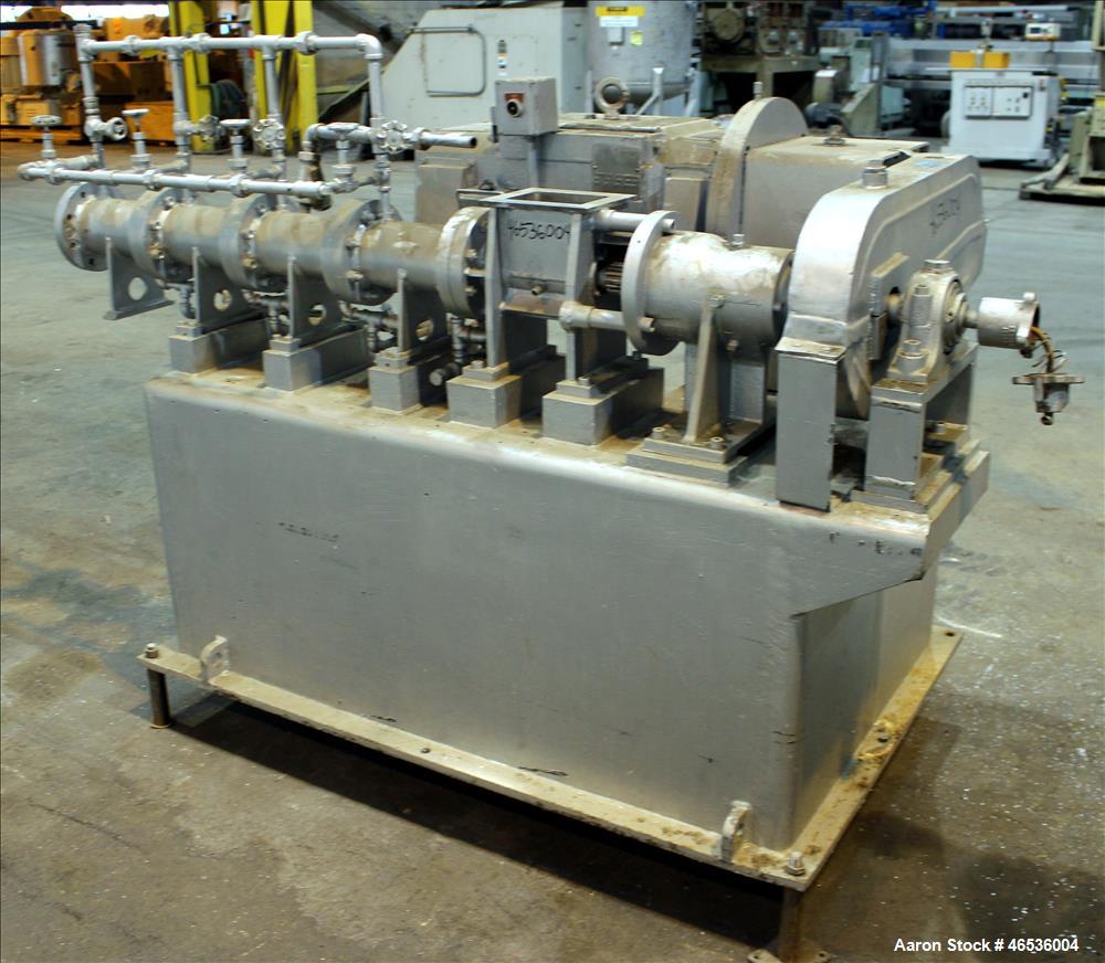 Used- Bonnot Extruder, 304 Stainless Steel