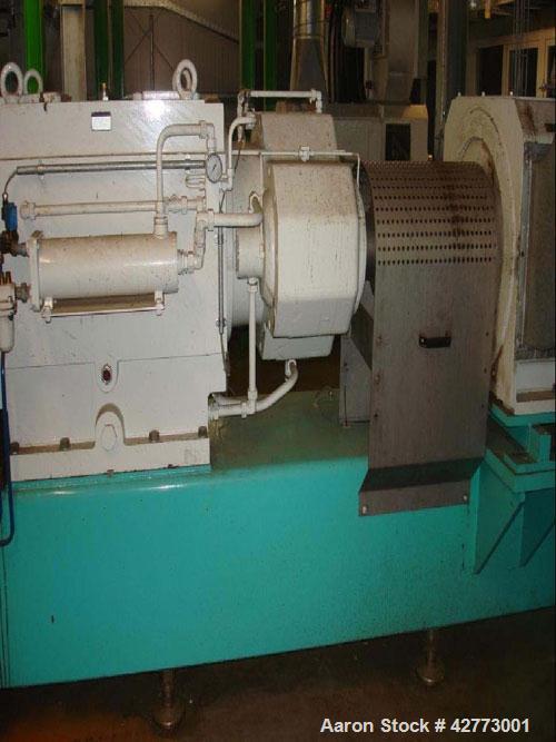 Used Buhler DNDJ-175/40D Co-Rotating Twin Screw Food Extruder.6.9" (175 mm), L/D 40, (10) segments, screw speed 330 rpm, stainless steel, maximum barrel pressure 2175 psi (150 bar), maximum barrel te...