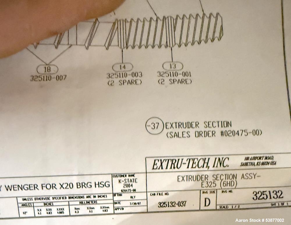 Used Extru-Tech E-325 Single Screw Extruder – 150-800 Lbs/Hr