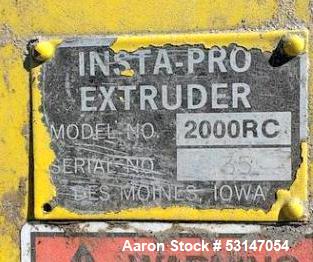 Used Insta-Pro Model 2000 RC Continuous Extruder – 125 HP Motor, High-Capacity Processing