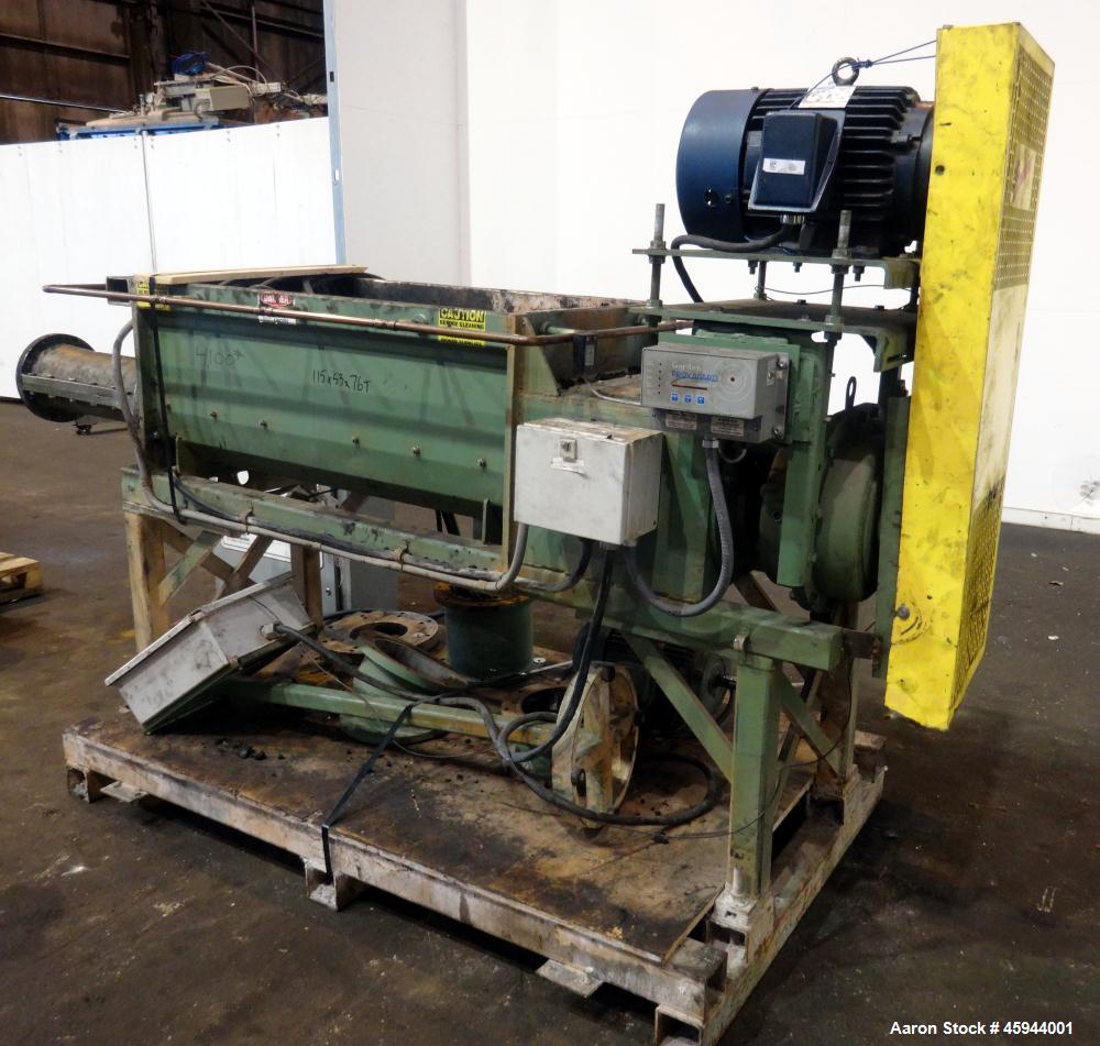 Used Starkey Machinery De-Airing System Consisting Of: (1) Starkey Machinery dual shaft paddle mixtruder, model SFM-66, 304 stainless steel. Non-jacketed trough 48" long x 24" wide x approximate 20" ...