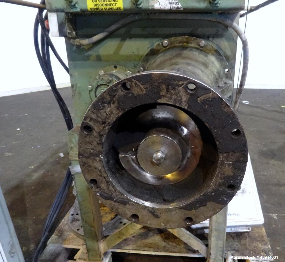 Used Starkey Machinery De-Airing System Consisting Of: (1) Starkey Machinery dual shaft paddle mixtruder, model SFM-66, 304 stainless steel. Non-jacketed trough 48" long x 24" wide x approximate 20" ...
