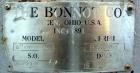 Used Stainless Steel Bonnot Extruder, Model 8