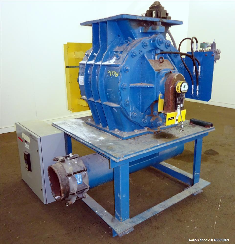 Used Clyde Bergemann Rotary Airlock Feeder, Model 18" XL, Carbon Steel.