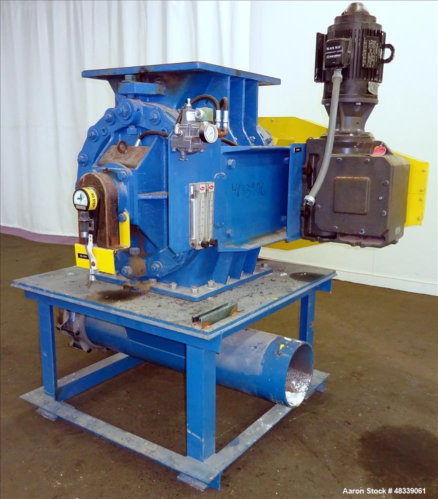 Used Clyde Bergemann Rotary Airlock Feeder, Model 18" XL, Carbon Steel.