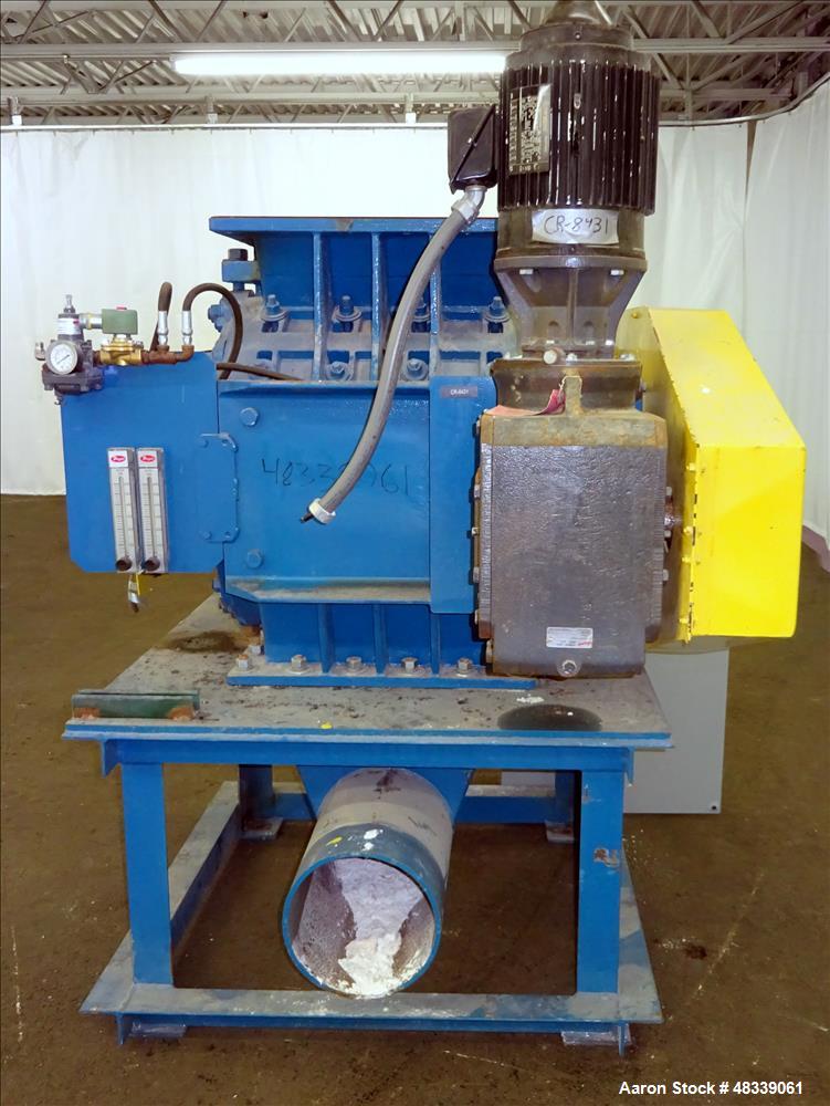 Used Clyde Bergemann Rotary Airlock Feeder, Model 18" XL, Carbon Steel.