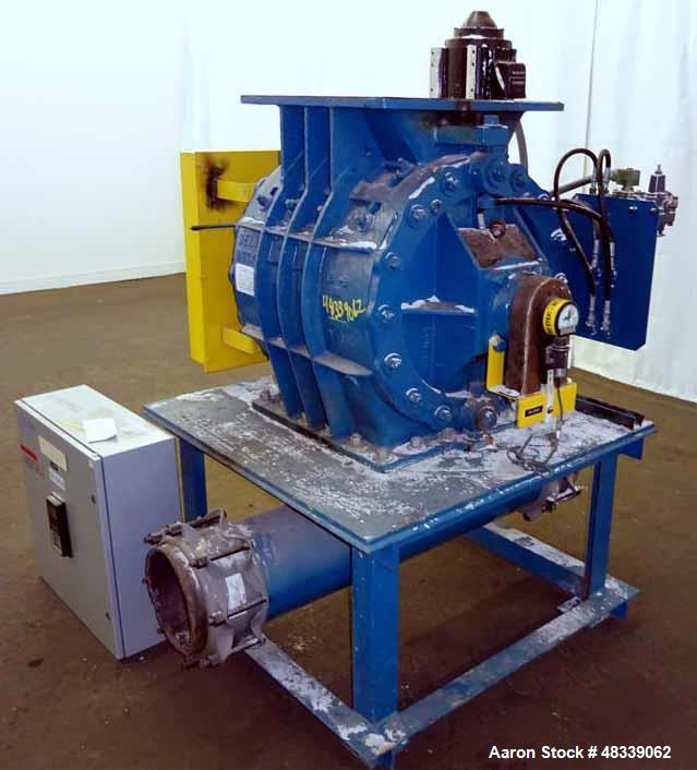 Used Clyde Bergemann Rotary Airlock Feeder, Model 18" XL, Carbon Steel.