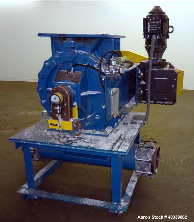 Used Clyde Bergemann Rotary Airlock Feeder, Model 18" XL, Carbon Steel.