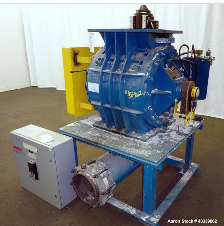 Used Clyde Bergemann Rotary Airlock Feeder, Model 18" XL, Carbon Steel.