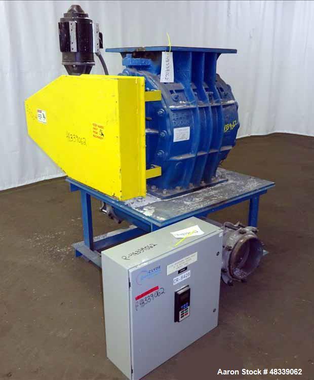 Used Clyde Bergemann Rotary Airlock Feeder, Model 18" XL, Carbon Steel.