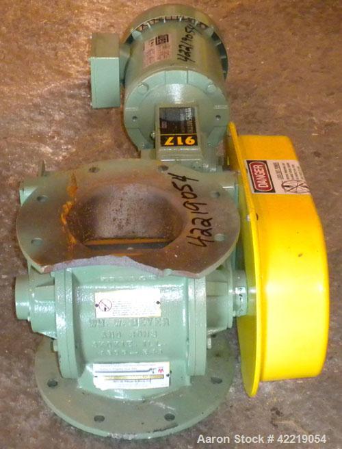 Used WM. W. Meyer & Sons Inc. Rotary Airlock, Model 6X6 SD, Carbon Steel. Driven by a 1/2 HP, 3/60/208-230/460 Volt, 1730 RPM Motor thru reducer.